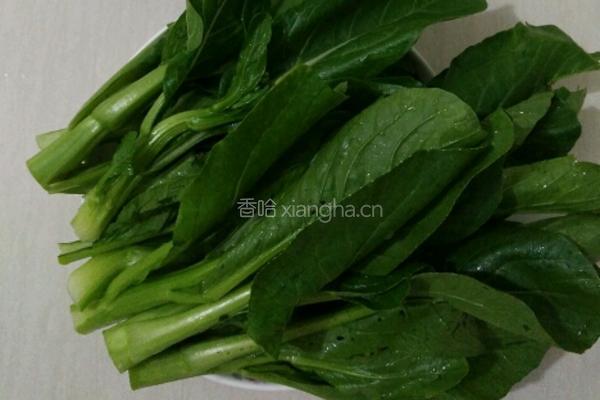 菜心粉丝的做法图解2