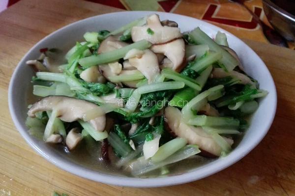 香菇炒小白菜