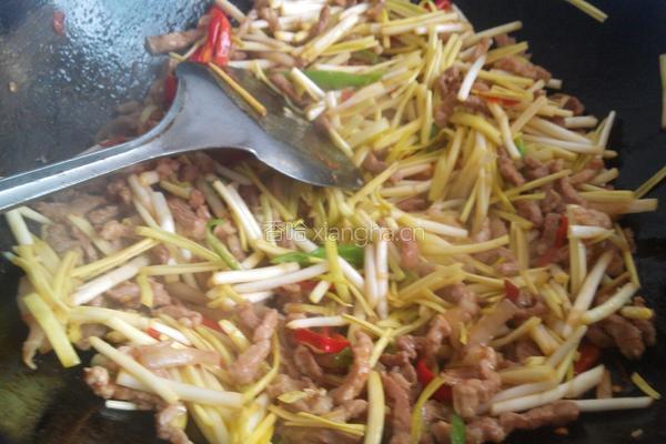 韭黄炒肉丝的做法图解8