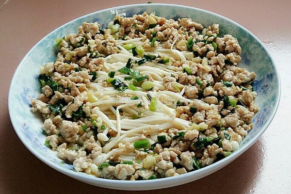 蒜蓉肉末金针菇的做法图解13