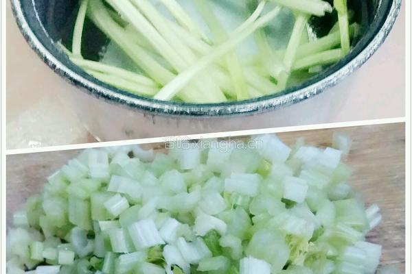 芹菜土豆胡萝卜丁的做法图解2
