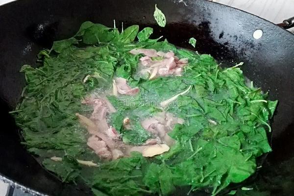 猪肝瘦肉枸杞叶汤的做法图解5