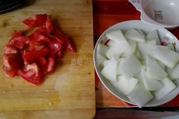 番茄冬瓜汤的做法图解2