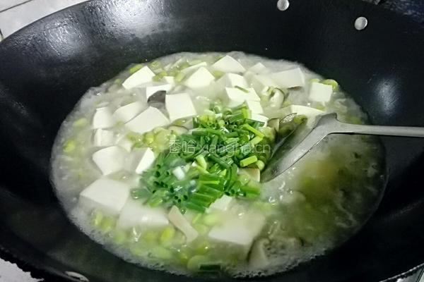毛豆冬菇煮豆腐的做法图解8