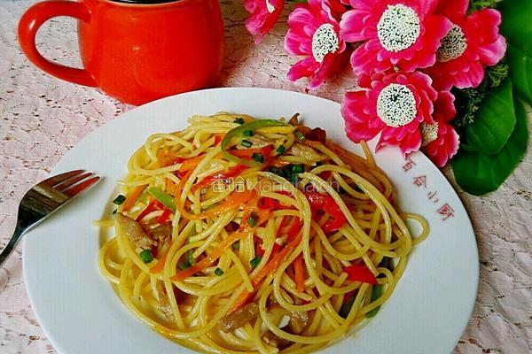 三丝炒意面的做法图解8
