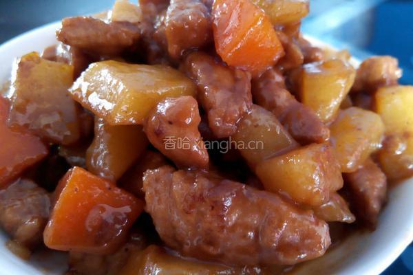 土豆胡萝卜烧里脊的做法图解6