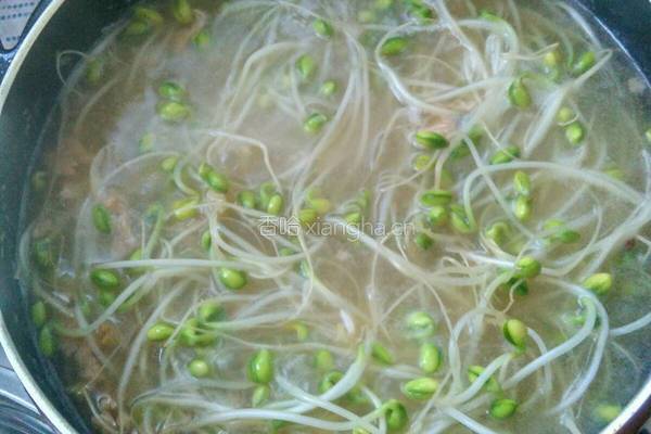 豆芽肉片汤的做法图解4