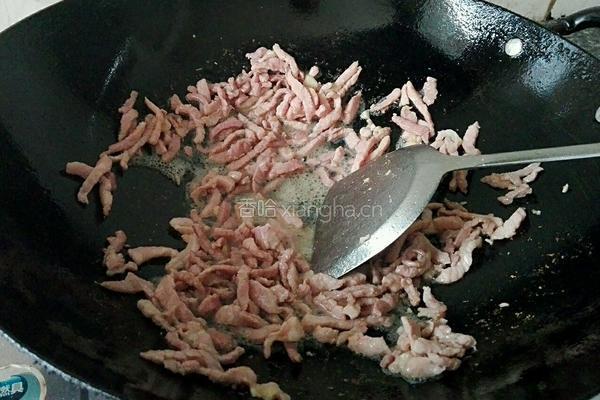 榨菜青椒炒肉丝的做法图解4