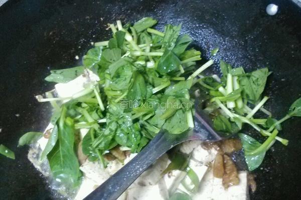 鸡毛菜煮豆腐的做法图解4