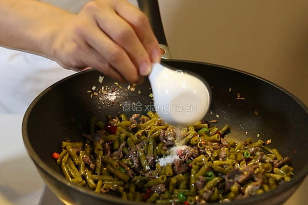 酸豆角炒鸡胗的做法图解8