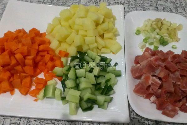 肉炒三丁的做法图解1