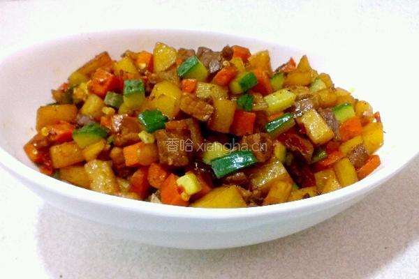 肉炒三丁的做法图解5