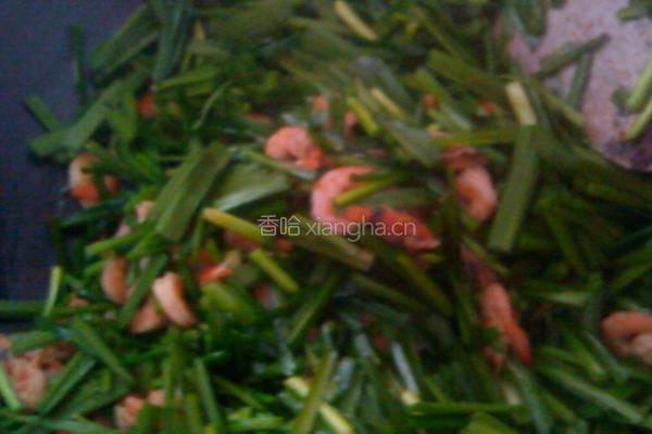 韭菜炒虾的做法图解3
