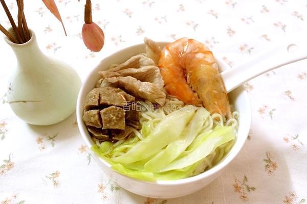 鲜虾汤面的做法图解7