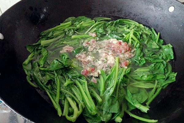 肉末青菜汤的做法图解4