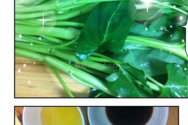 白灼空心菜的做法图解1