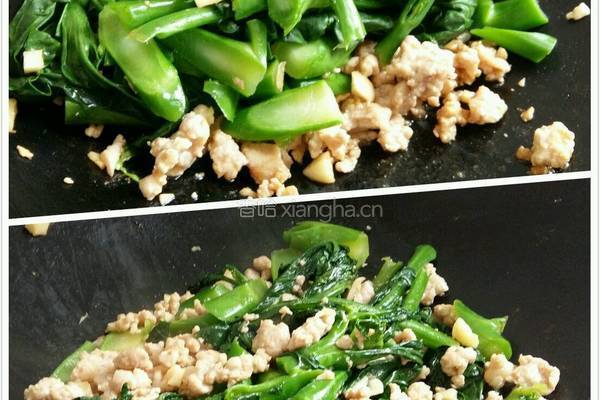 蒜蓉肉未芥蓝的做法图解10