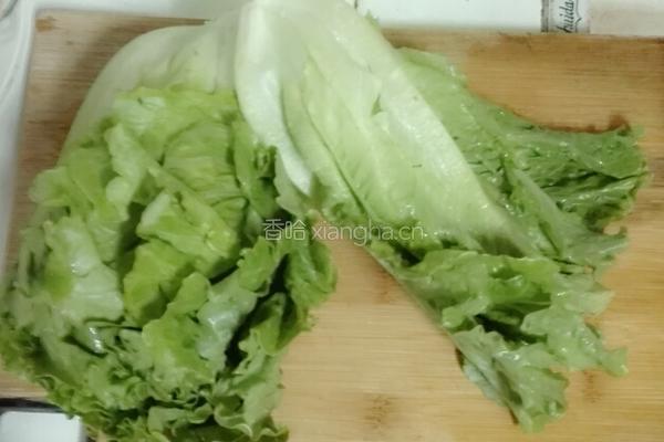 肉末生菜的做法图解1