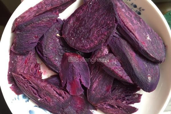 紫薯糯米糕的做法图解1
