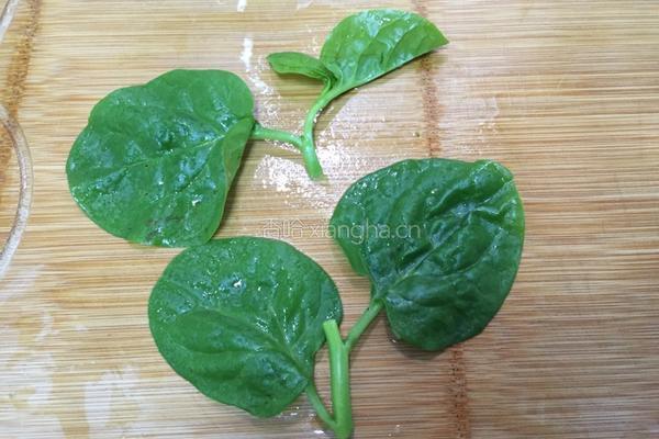蒜香蚕菜的做法图解2