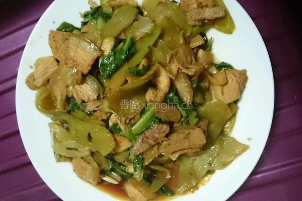 香莴笋炒肉片的做法图解7