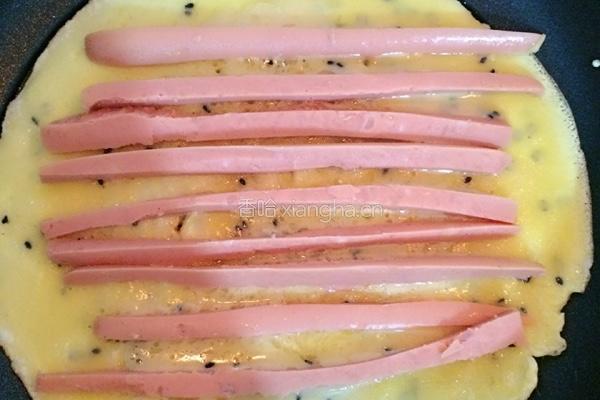 火腿肠鸡蛋饼的做法图解7