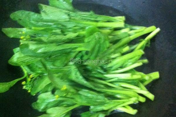 葱油菜心的做法图解3