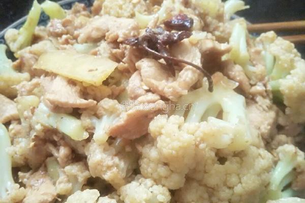 花菜炒肉片的做法图解5