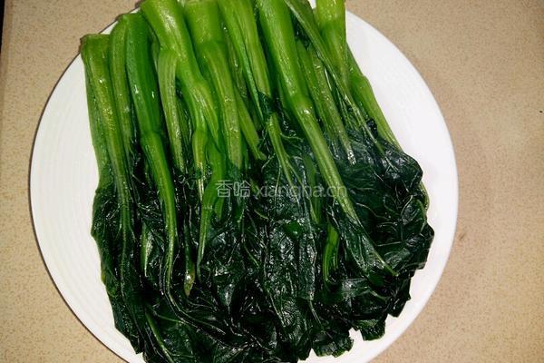 白灼菜心的做法图解3