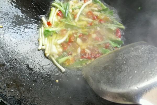 酸菜鸭血的做法图解4