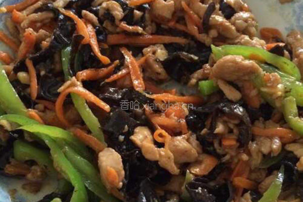 猪肉炒三丝的做法图解4