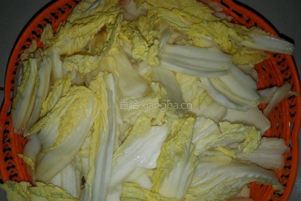 醋溜白菜的做法图解2