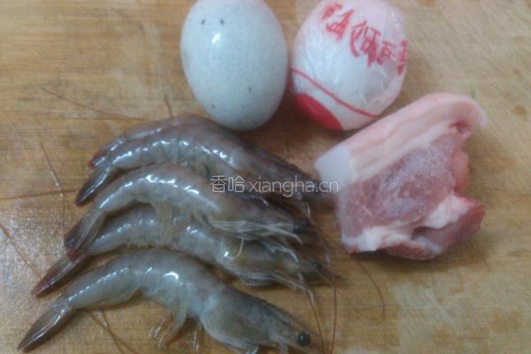 鲜虾金银蛋浸萝卜苗的做法图解3