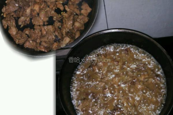 莓豆角炒肉片的做法图解4