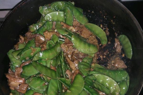 莓豆角炒肉片的做法图解5