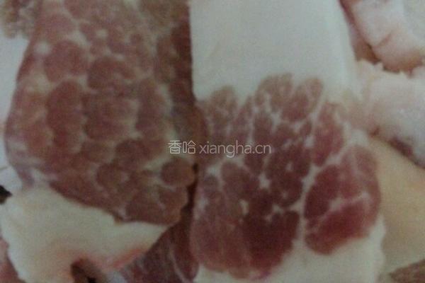 素面筋炒五花肉的做法图解3