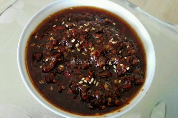 双椒牛肉酱的做法图解5