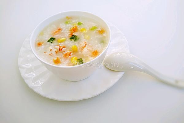 五彩虾仁粥的做法图解13