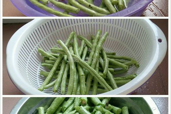 豇豆炒肉的做法图解3