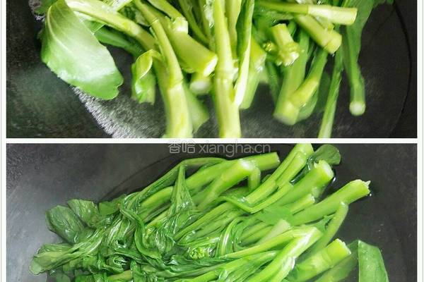 蒜蓉菜心肉片的做法图解5