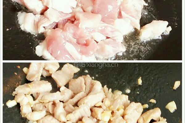 蒜蓉菜心肉片的做法图解8