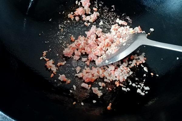 肉末菜心的做法图解7