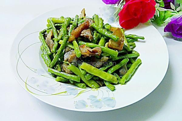 豆角炒猪肉