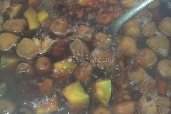 南瓜红豆红枣沫糊的做法图解3