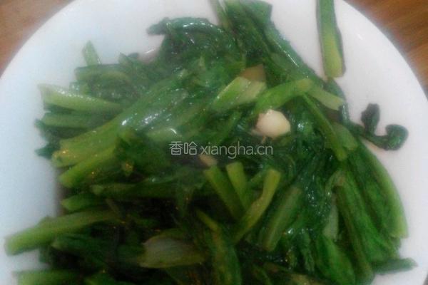 蒜炒油麦的做法图解4