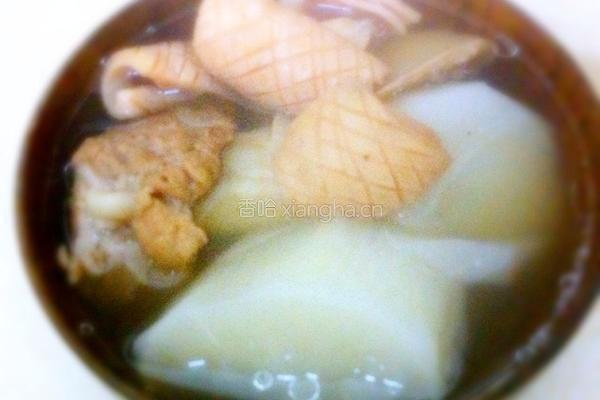 萝卜鱿鱼龙骨汤的做法图解6