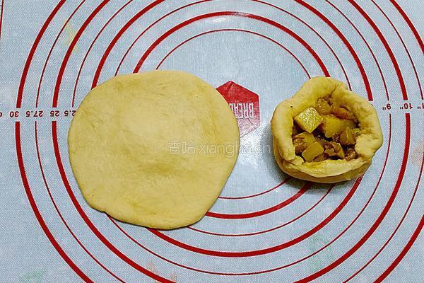 咖哩雞粒餐包的做法图解10
