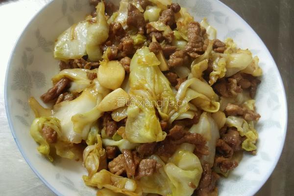 包菜炒肉丝的做法图解9