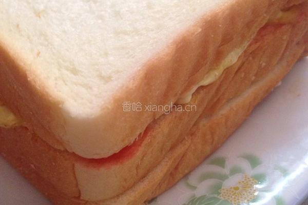 鸡蛋火腿三明治的做法图解7