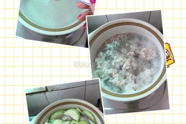 肉丸子水瓜汤的做法图解3